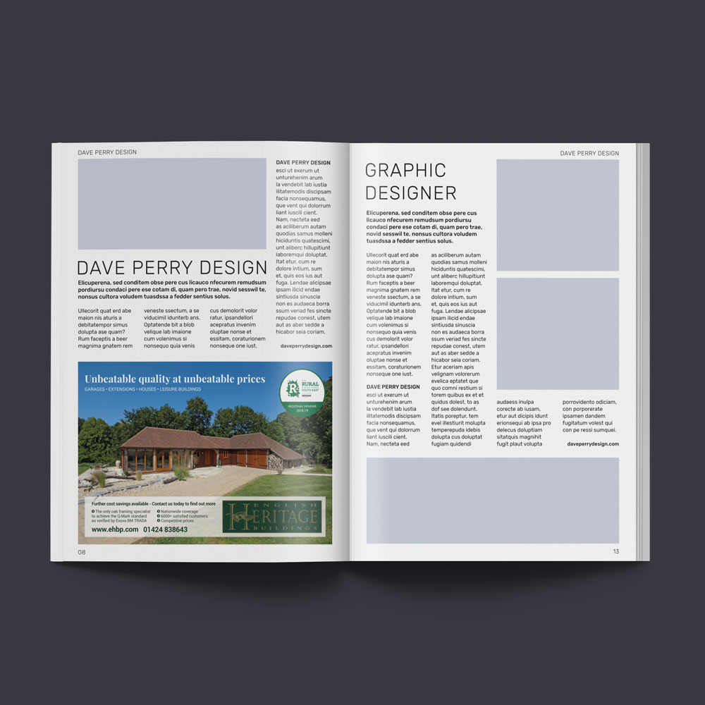 English Heritage Buildings - Half Page Advert